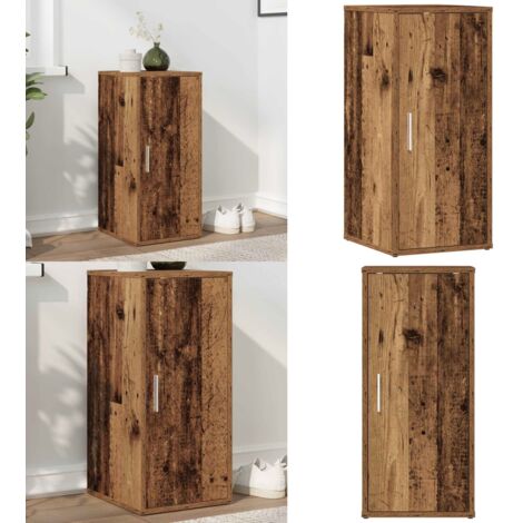 Mueble zapatero madera de ingeniería envejecida 32x35x70 cm - Estante para zapatos - Madera de ingeniería