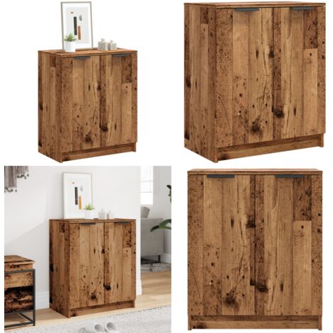 Mueble zapatero madera de ingeniería envejecida 59x35x70 cm - Armario de zapatos - Madera de ingeniería