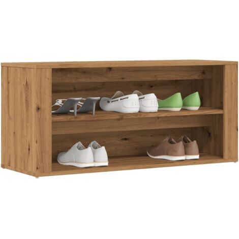 Mueble zapatero madera de ingeniería roble artisan 100x35x45 cm vidaXL