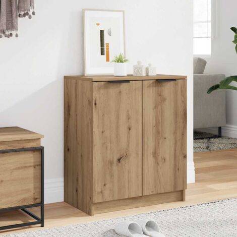 Mueble zapatero madera de ingeniería roble artisian 59x35x70 cm