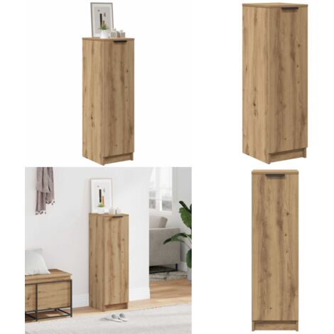 Mueble zapatero madera ingeniería roble artisan 29,5x35x100,5cm - Muebles de madera - Zapatos en orden