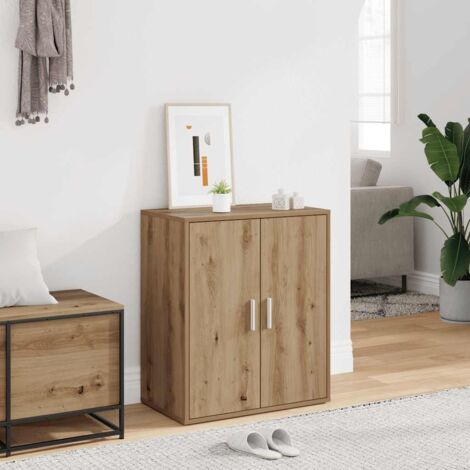 Mueble zapatero madera ingeniería roble artisan 60x35x70 cm