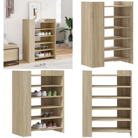Mueble zapatero madera ingeniería roble Sonoma 74,5x37,5x100 cm - Muebles de madera - Armario de zapatos de madera
