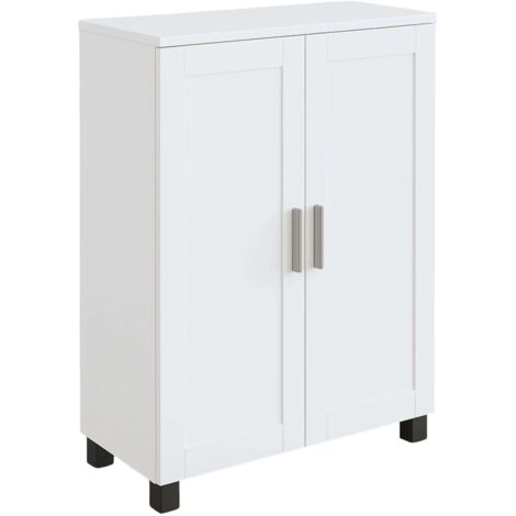 Mueble Zapatero Nápoles Moderno Bajo para todo tipo de estancias en Color Blanco Mate 61x84x34 cm