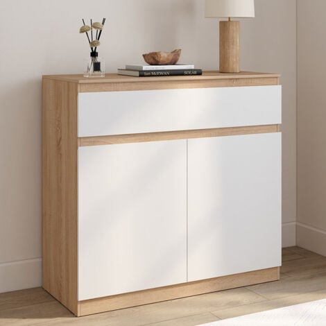 IDMARKET Mueble zapatero TOMI 12 pares, 2 puertas y 1 cajón