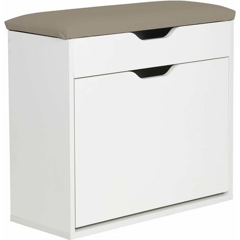 Mueble zapatero Wade - 60 x 23,8 x 68 cm - Blanco