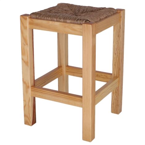 MUEBLEAR Banqueta rústica baja barniz