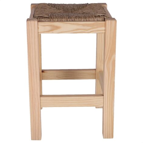 MUEBLEAR Banqueta rústica baja sin barniz