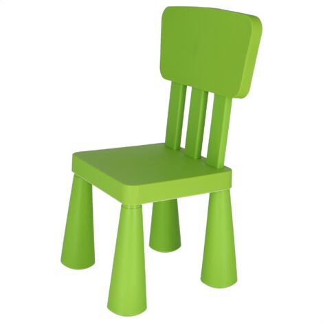 MUEBLEAR Silla infantil plástico 30x30x64 cm - Verde