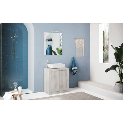 Muebles de baño BASIC pino blanco, 70 x 78 x 45 cm