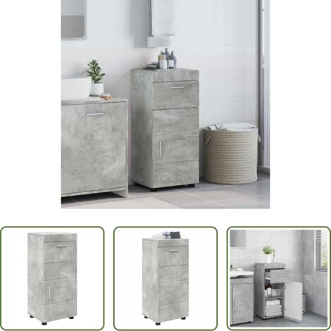Muebles de baño -  Juego de Muebles de Baño TULUM Gris Concreto 37 x 31,5 x 82 cm