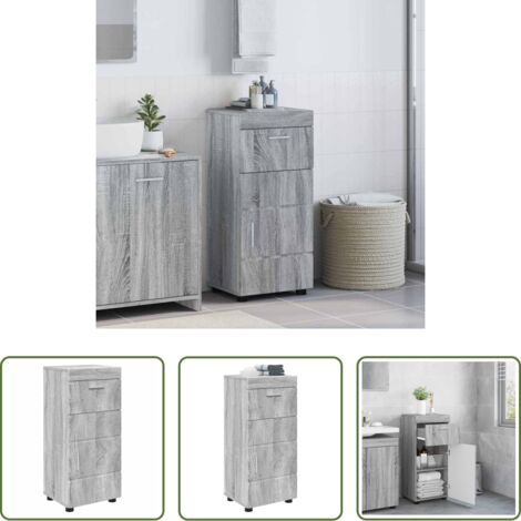 Muebles de baño -  Juego de Muebles de Baño TULUM Gris Sonoma 37 x 31,5 x 82 cm