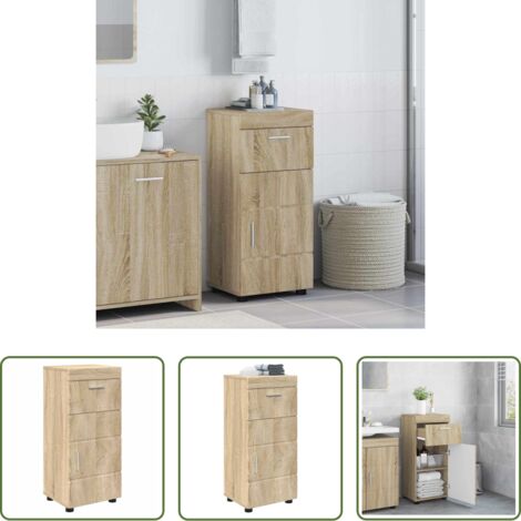 Muebles de baño -  Juego de Muebles de Baño TULUM Roble Sonoma 37 x 31,5 x 82 cm