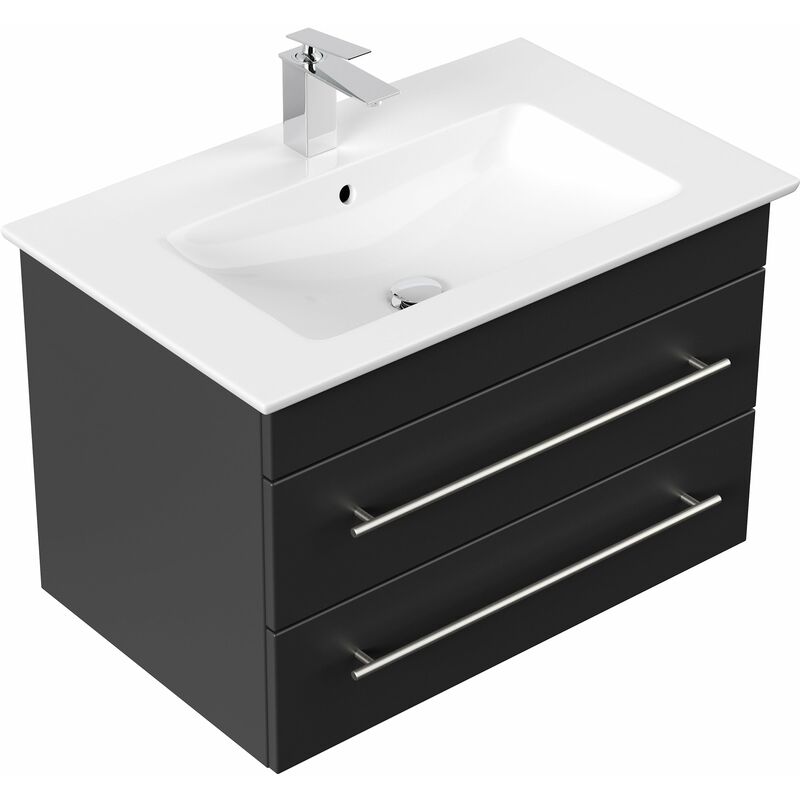 

muebles de baño Villeroy & Boch Venticello lavabo 80 cm Negro satinado