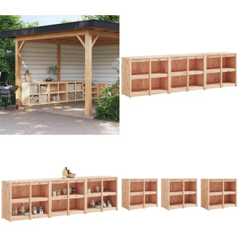 Muebles de cocina de exterior MEPPEL 3 piezas madera maciza de pino - Muebles de cocina exterior - Armarios de cocina