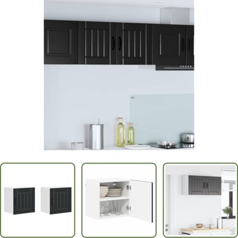 Muebles de cocina -  Mueble de Cocina 2 pcs Negro 40 x 31 x 40 cm