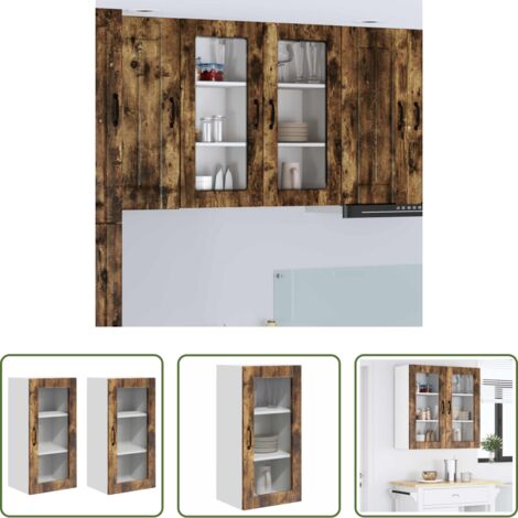 Muebles de cocina -  Mueble de Cocina 2 pcs Roble ahumado 40 x 31 x 80 cm