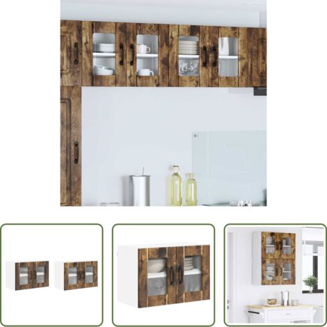Muebles de cocina -  Mueble de Cocina 2 pcs Roble ahumado 60 x 31 x 40 cm