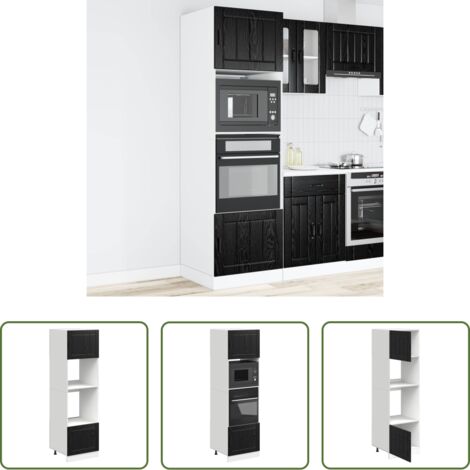Muebles de cocina -  Mueble de Cocina Roble Negro 60 x 57 x 207 cm