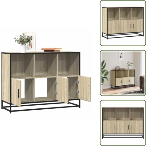 Muebles de cocina - vidaXL Aparador de madera contrachapada roble sonoma 100x35x76 cm - Armario de baño