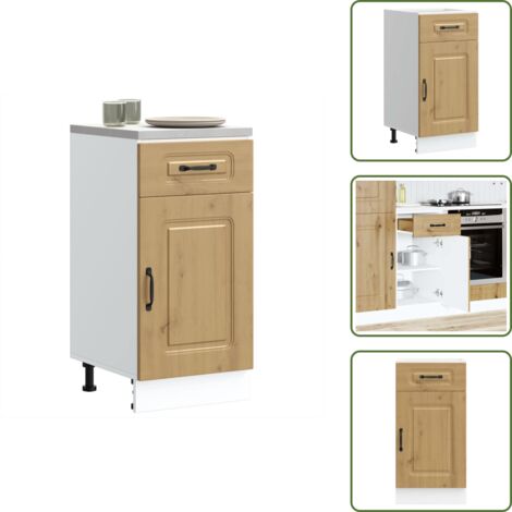 Muebles de cocina - vidaXL Mueble bajo de cocina Kalmar roble artesanal madera ingeniería - Madera de ingeniería