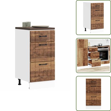 Muebles de cocina - vidaXL Mueble bajo de cocina Lucca madera vieja - Cocina moderna
