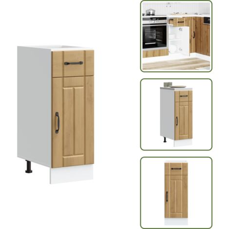 Muebles de cocina - vidaXL Mueble bajo de cocina Lucca roble artesanal - Cocina organizada