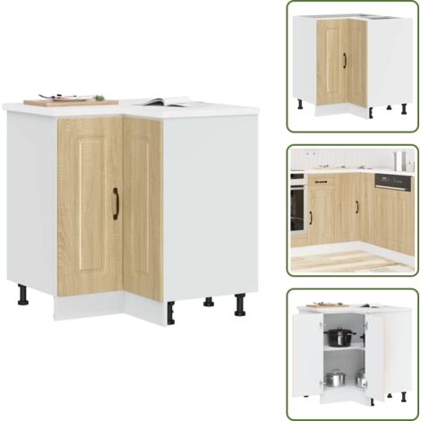 Muebles de cocina - vidaXL Mueble de cocina esquina Kalmar madera ingeniería roble sonoma - Madera de ingeniería