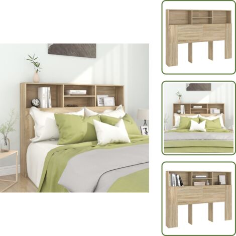 Muebles de dormitorio - vidaXL Cabecero de cama roble Sonoma 140x19x103,5 cm - Cabecero de pared