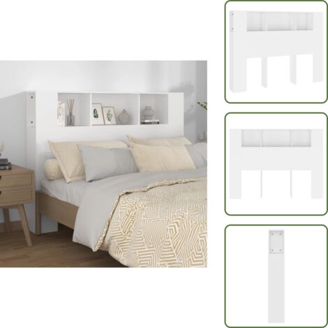 Muebles de dormitorio - vidaXL Mueble cabecero blanco 140x18,5x104,5 cm - Armario blanco