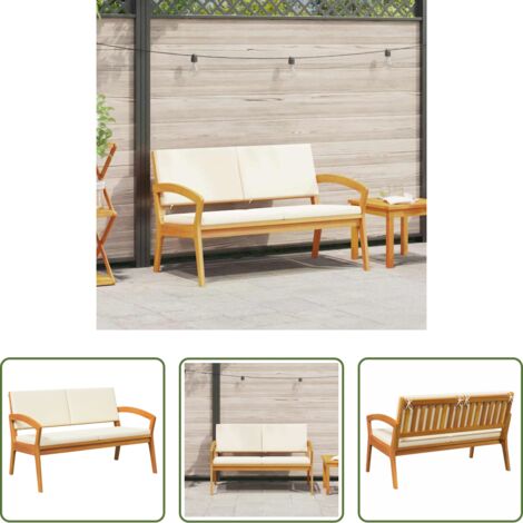 Muebles de exterior -  Banco de jardín Aceite Natural Madera de Acacia Sólida