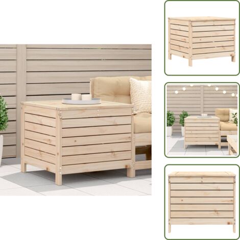 Muebles de exterior - vidaXL Taburete de jardín madera maciza de pino 62x63,5x53,5 cm - Silla de jardín