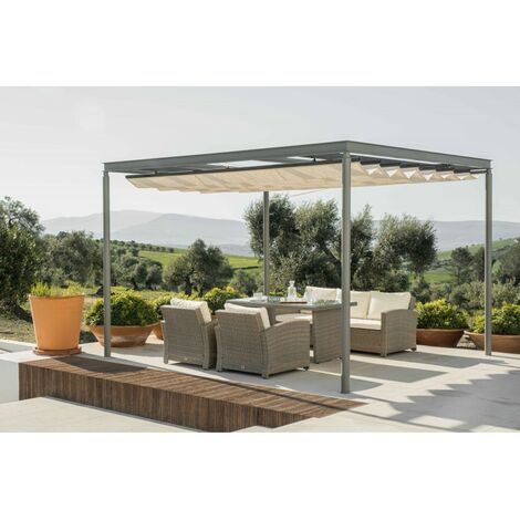 Muebles de Jardín COMEDOR New York 5 Plazas 1 Sofá triple, 2 Sillones, 1 Mesa Ratán sintético KieferGarden