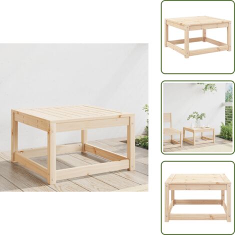 Muebles de jardín - vidaXL Taburete de jardín madera maciza de pino - Asiento exterior