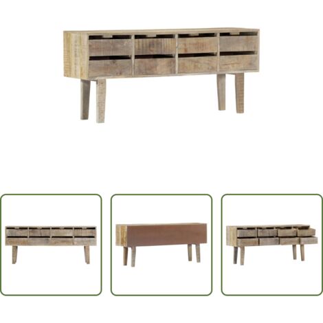 Muebles de madera -  Aparador de madera maciza de mango 140x30x60 cm