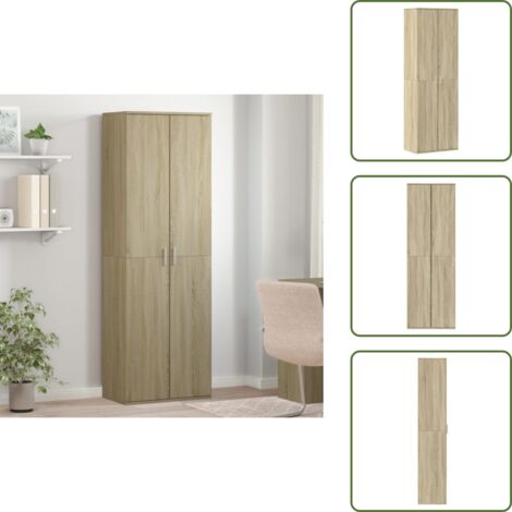 Muebles de madera - vidaXL Aparador alto madera de ingeniería roble Sonoma 60x35x180 cm - Diseño elegante