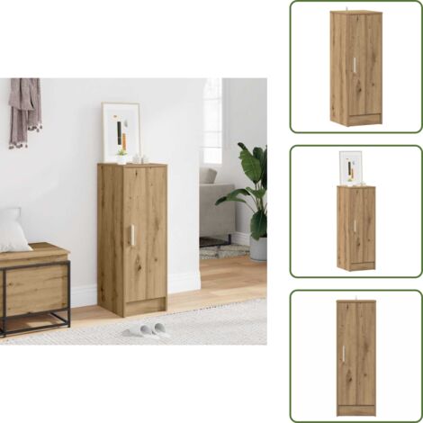 Muebles de madera - vidaXL Mueble zapatero de aglomerado madera vieja 32x35x92 cm - Organizador de zapatos