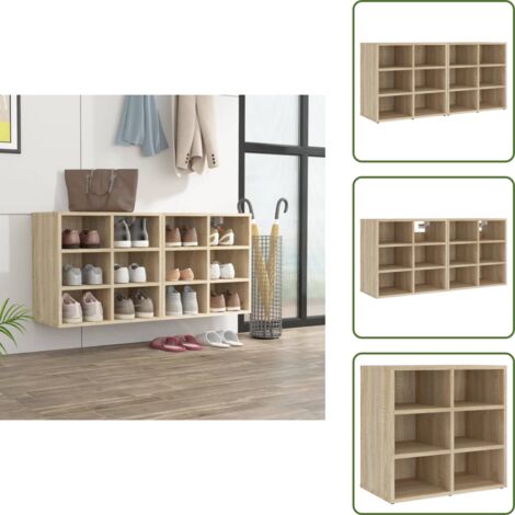 Muebles de madera - vidaXL Muebles zapatero 2 uds color roble Sonoma 52,5x30x50 cm - Almacenamiento de calzado