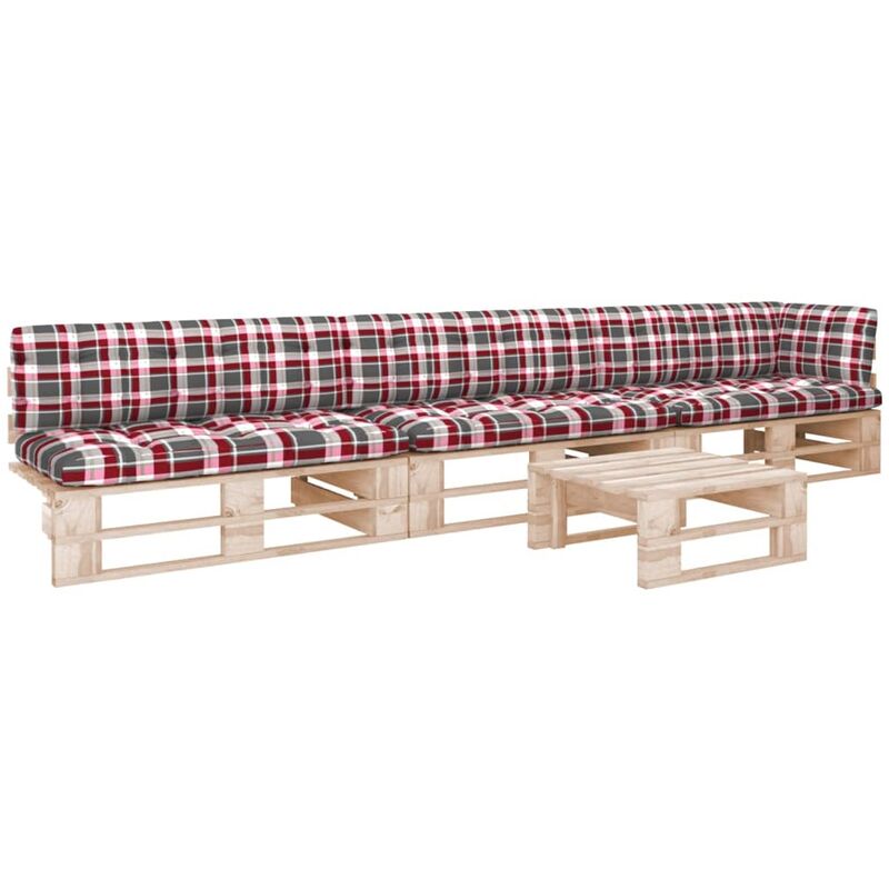 

Muebles de palets 4 pzas con cojines madera pino impregnada