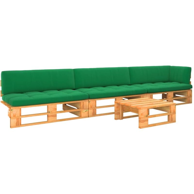 

Muebles de palets 4 pzas madera pino impregnada marrón miel