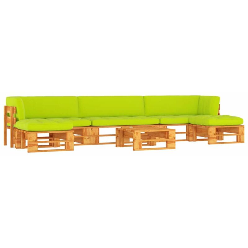 

Muebles de palets 6 pzas madera pino impregnada marron miel