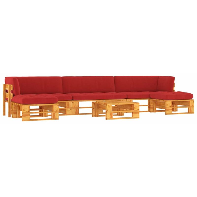 

Happyshopping - Muebles de palets 6 pzas madera pino impregnada marron miel