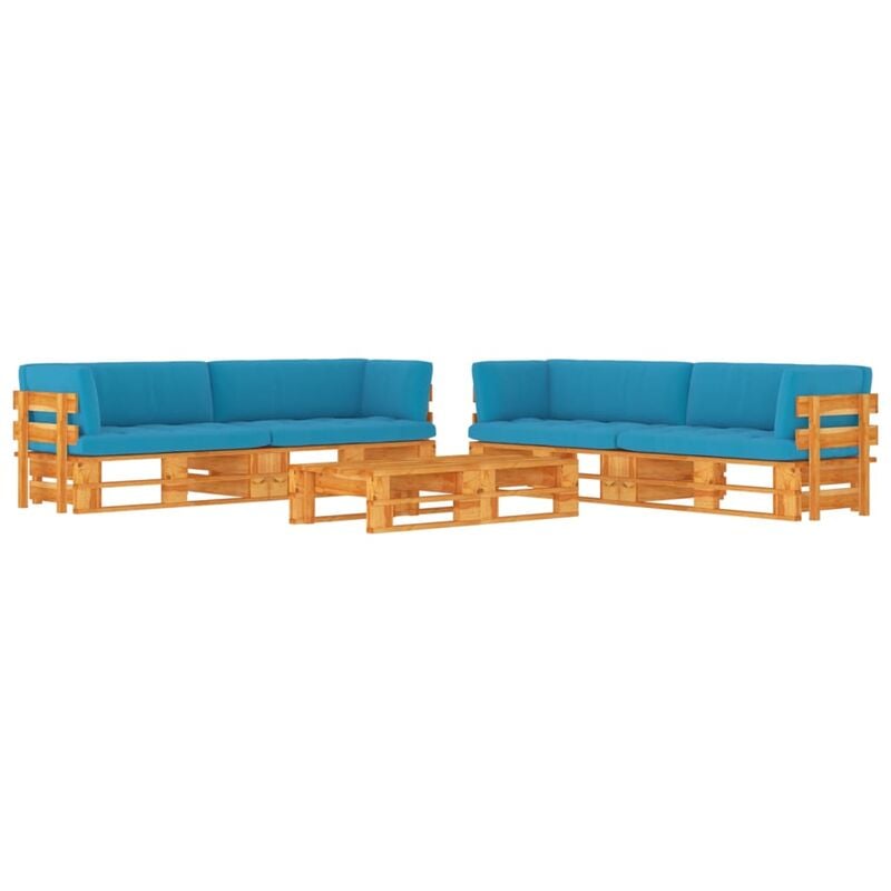 

Muebles de palets 6 pzas madera pino impregnada marrón miel