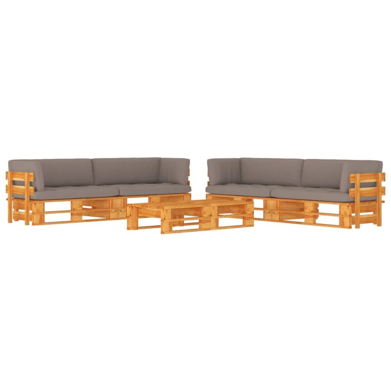 

Muebles de palets 6 pzas madera pino impregnada marrón miel