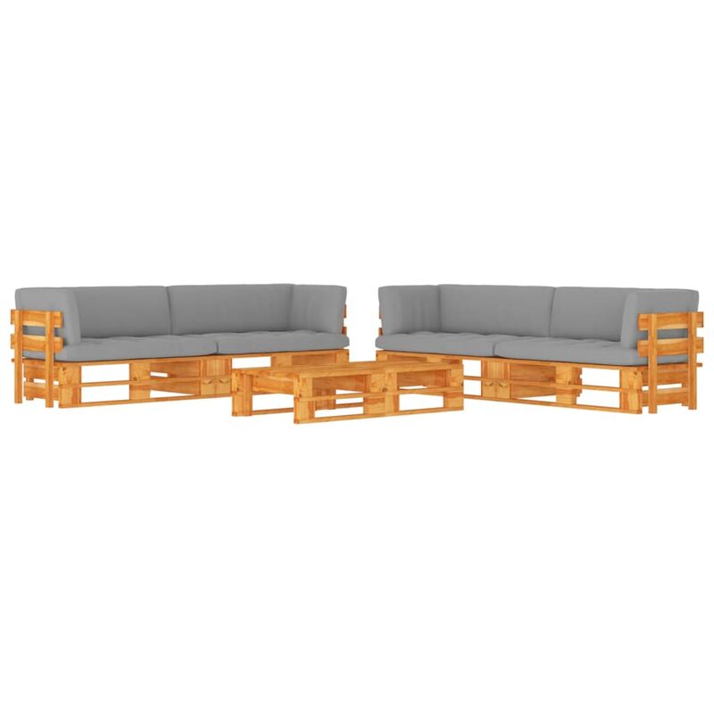 

Muebles de palets 6 pzas madera pino impregnada marrón miel