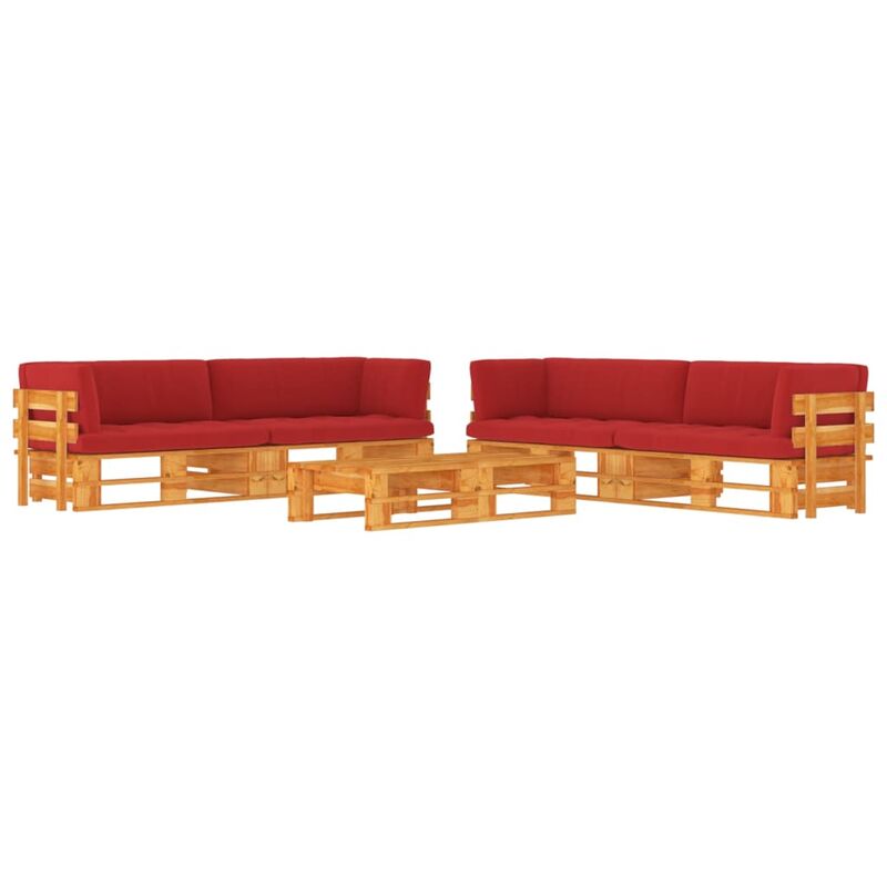 

Muebles de palets 6 pzas madera pino impregnada marrón miel
