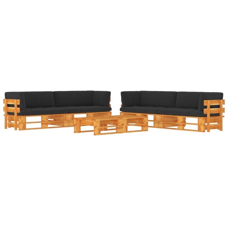 

Muebles de palets 6 pzas madera pino impregnada marrón miel