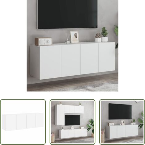 Muebles de pared -  Muebles para TV de pared 2 unidades blanco 60x30x41 cm