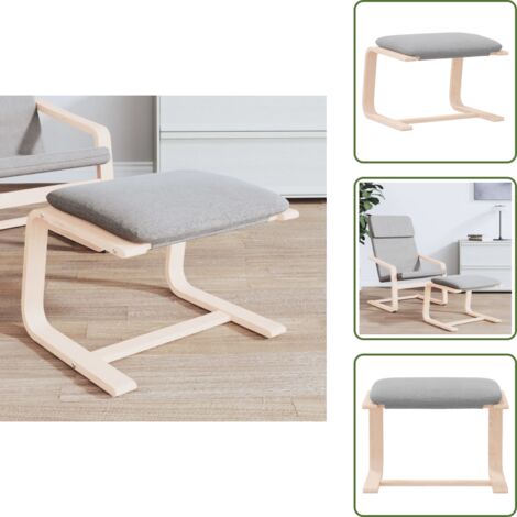 Muebles de pie - vidaXL Reposapiés de tela gris claro 51x41x40 cm - Muebles modernos