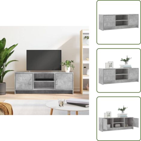 Muebles de sala - vidaXL Mueble de TV madera de ingeniería gris hormigón 102x30x37,5 cm - Muebles de TV gris hormigón